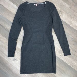 cable knit vest dress Slit Hem Sweater Vest Dress Gray / S main image 1